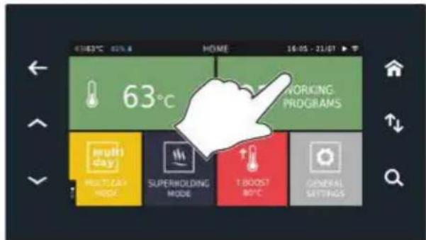 Unox EVEREO XEEC-0611-EPRS - B Pour charger un nouveau programme sur une plaque : - 1