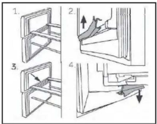 HAIER HTR3618CNMP - Joints auxiliaires amovibles de la porte - 1