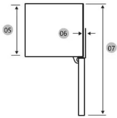 HAIER HBQW5518D - Space requirement - 2