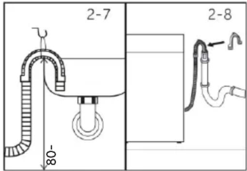 HAIER HW50-BP12CJGU1 - Tuyau flexible de vidange vers le raccord d'eaux usées - 1