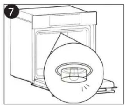 CANDY P CI27XCH63CC4U2 - Byte av glödlampa (Beroende på ugnsmodell.) - 7