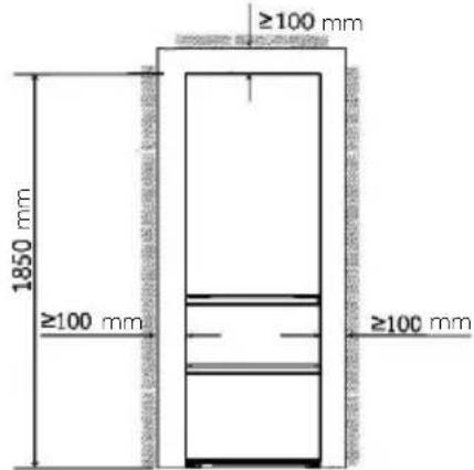 HAIER HTR3518DNMX - Doorsnede van ventilatie - 1