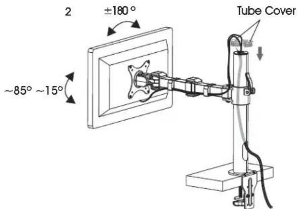 Uline H-7618 - ADJUSTING MONITOR AND CABLE MANAGEMENT - 2
