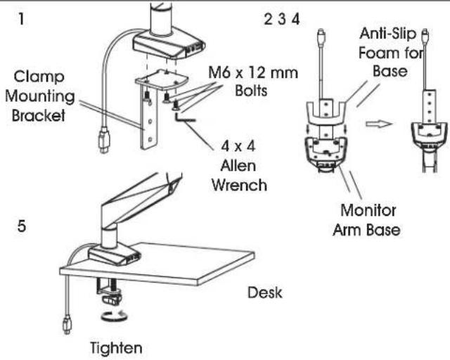 Uline H-7620 - CLAMP MOUNTING - 1