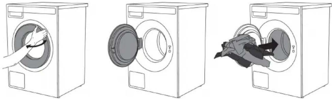 ASKO W1084BW - ÉTAPE 3 : ouvrez le hublot et chargez le linge - 1