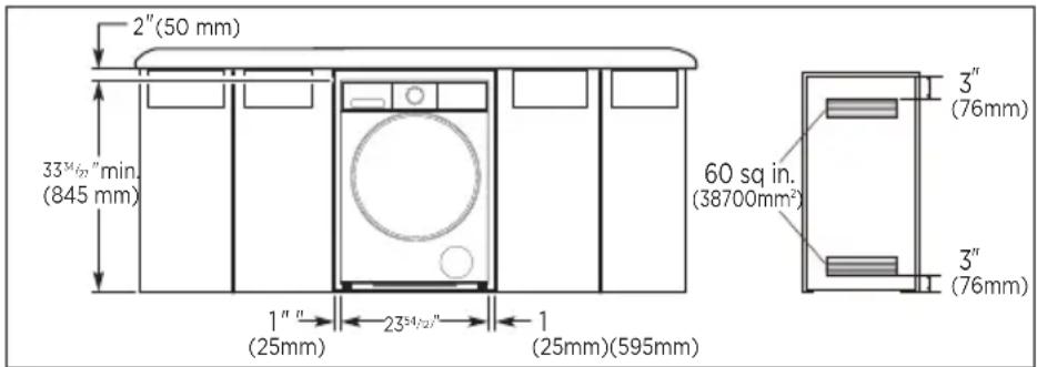MIDEA MLHW31S2BBG - Washer dimensions - 2