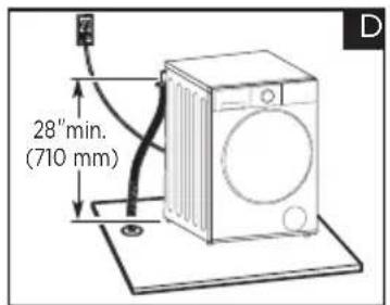 MIDEA MLHW31S2BBW - Système de vidange pour bac à lessive (vue C). - 2