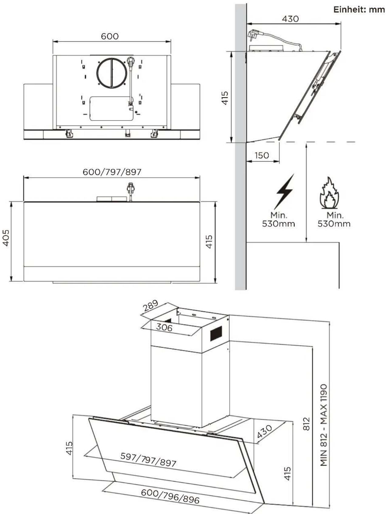 MIDEA MH80J72T6B - Abmessungen - 1