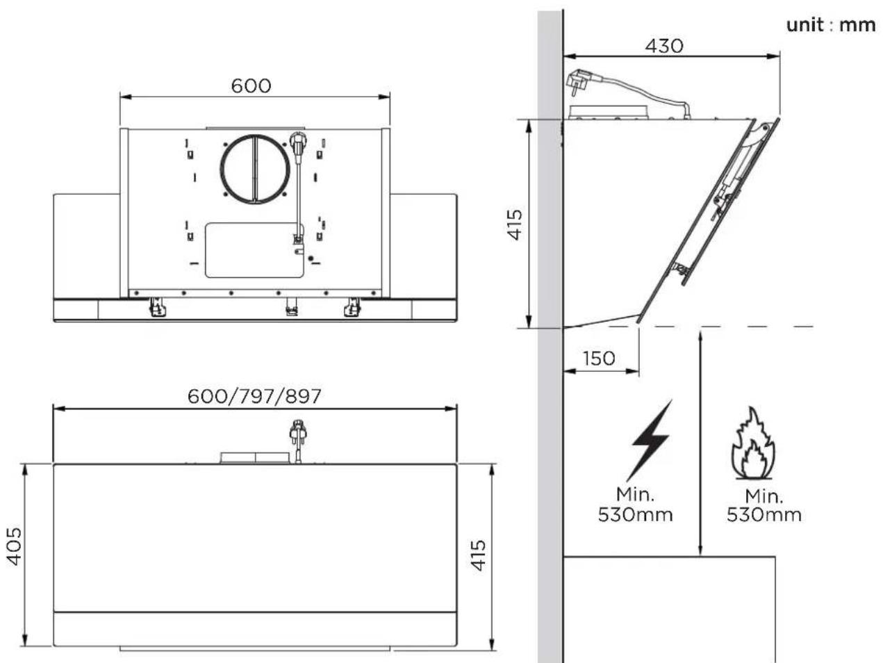 MIDEA MH80J72T6B - Dimensions - 1