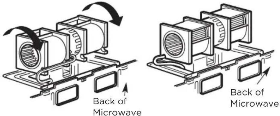 MIDEA MMO17S12ASTC - B5. ADAPTING MICROWAVE BLOWER FOR OUTSIDE BACK EXHAUST - 6