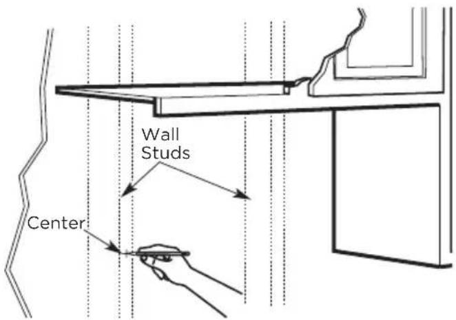 MIDEA MMO17S12ASTC - FINDING THE WALL STUDS - 1