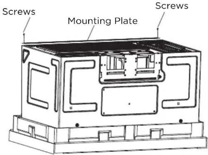 MIDEA MMO17S12ASTC - REMOVING THE MICROWAVE OVEN FROM THE CARTON/REMOVING THE MOUNTING PLATE - 3