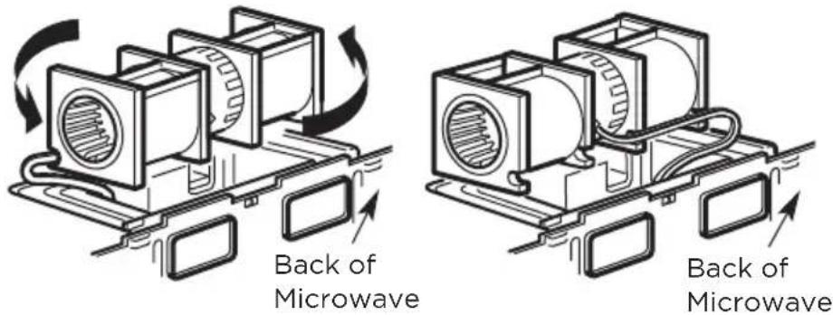 MIDEA MMO17S12ASTC - B5. ADAPTING MICROWAVE BLOWER FOR OUTSIDE BACK EXHAUST - 4