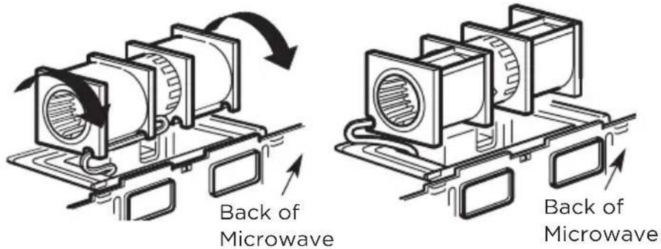 MIDEA MMO17S12ASTC - B5. ADAPTING MICROWAVE BLOWER FOR OUTSIDE BACK EXHAUST - 3