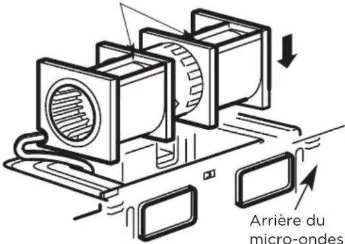 MIDEA MMO17S12ASTC - A3. ADAPTATION DU SOUFFLEUR DU MICRO-ONDES POUR L'ÉCHAPPEMENT SUPÉRIEUR EXTÉRIEUR - 4