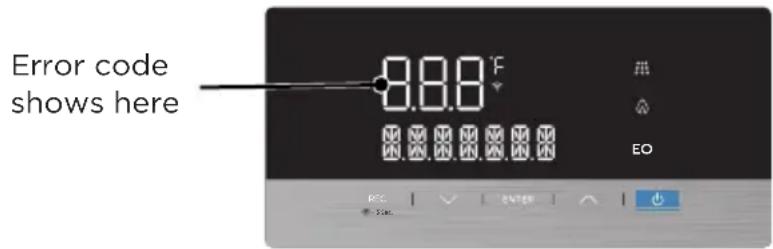 MIDEA MGWH199IXNN - Error code - 1