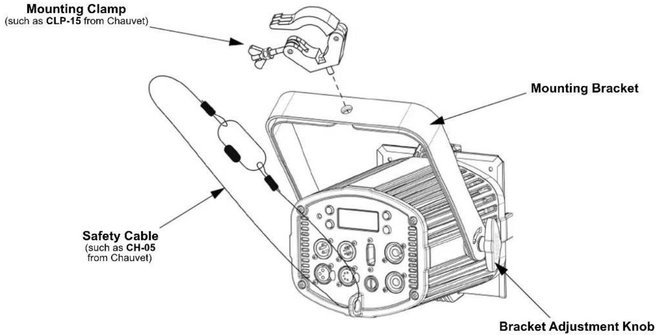 Chauvet EVE P-130 RGB - Mounting Diagram - 1