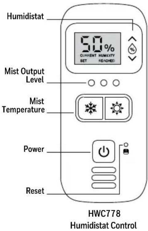 HONEYWELL Dual Comfort Cool + Warm Mist HWC775 - HWC778 Humidistat Control - 1