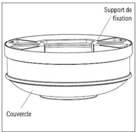 Support de fixation Couvercle
