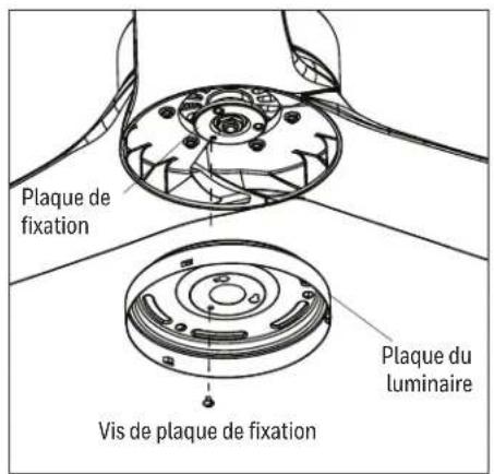 Plaque de fixation Vis de plaque de fixation Plaque du luminaire