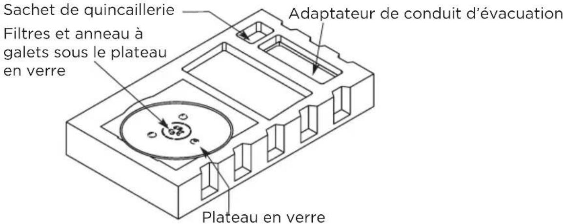 MIDEA MMO12S14ASTC - RETRAIT DU FOUR À MICRO-ONDES DE LA BOITE / RETRAIT DE LA PLAQUE DE MONTAGE - 1