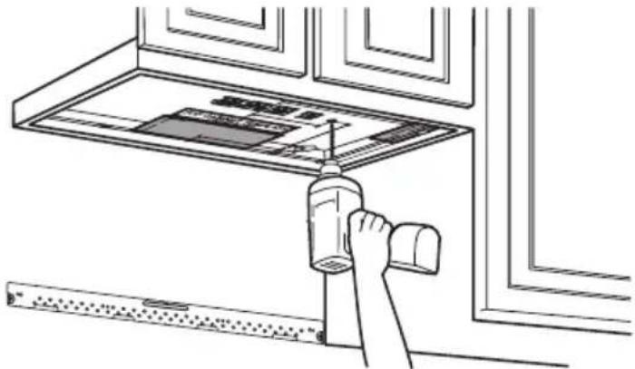 MIDEA MMO12S14ASTC - B4. PREPARATION DE L'ARMOIRE SUPÉRIEURE À L'AIDE DU GABARIT D'ARMOIRE SUPÉRIEURE - 1