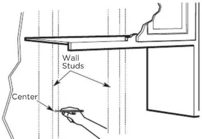 MIDEA MMO12S14ASTC - FINDING THE WALL STUDS - 1