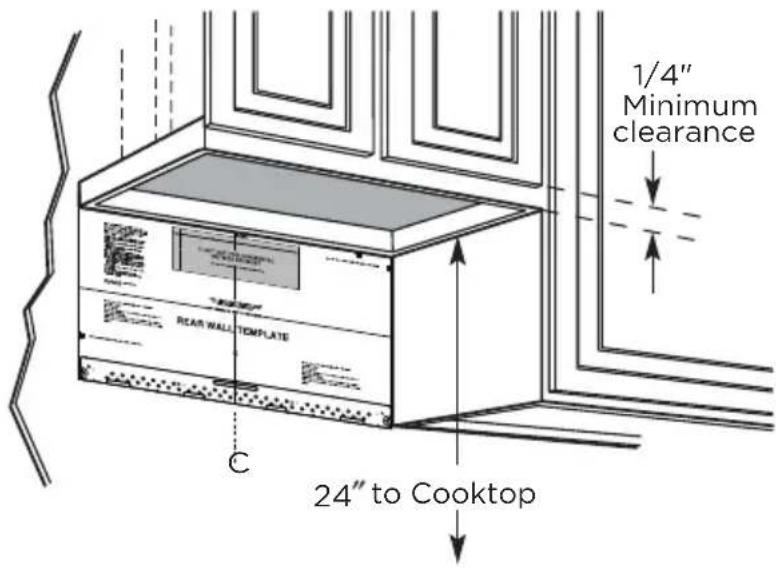 MIDEA MMO12S14ASTC - Plate position-beneath framed recessed cabinet bottom - 1