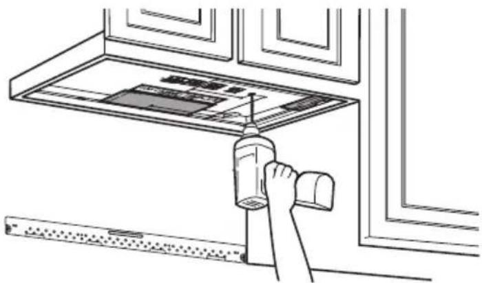 MIDEA MMO12S14ASTC - C2. PREPARATION DE L'ARMOIRE SUPÉRIEURE À L'AIDE DU GABARIT D'ARMOIRE SUPÉRIEURE - 1