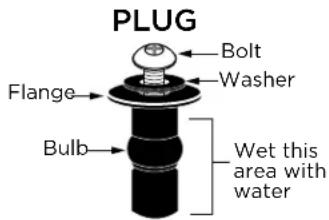 American Standard Cadet 5503A65BH - TOP MOUNT WITH RUBBER PLUG - 2