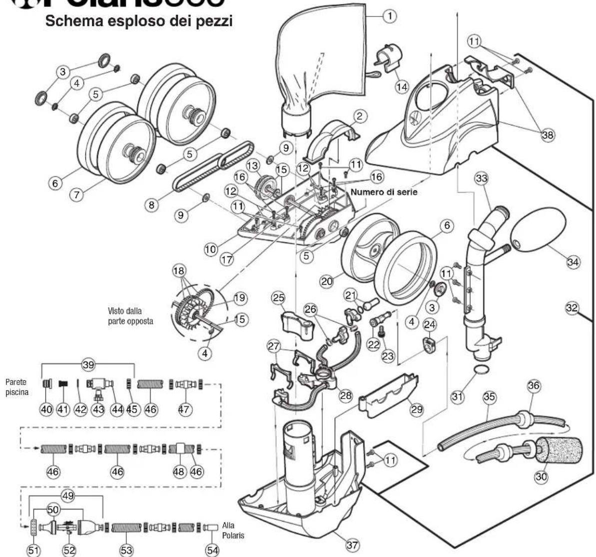 ZODIAC Polaris 360 - Schema esploso dei pezzi - 1