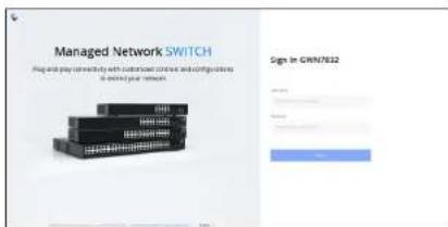 GRANDSTREAM GWN7832 - Método 1: Iniciar sesión con la interfaz de usuario web - 1