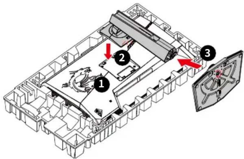 MSI MPG 272QRF X36 - Installation du pied de support - 1