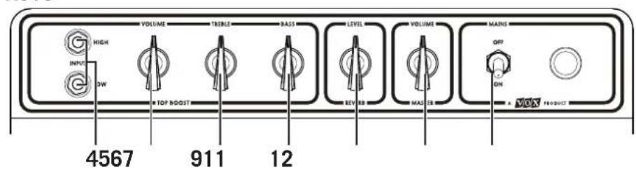 VOX AC30HW - Conector MAINS INPUT - 2