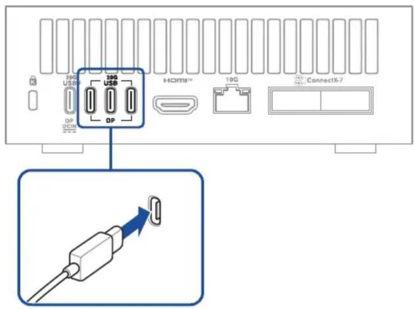 ASUS Ascent GX10 - Connecting the keyboard and mouse - 1
