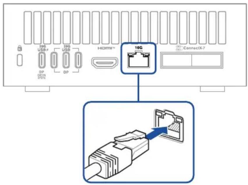 ASUS Ascent GX10 - Connecting the LAN cable - 1