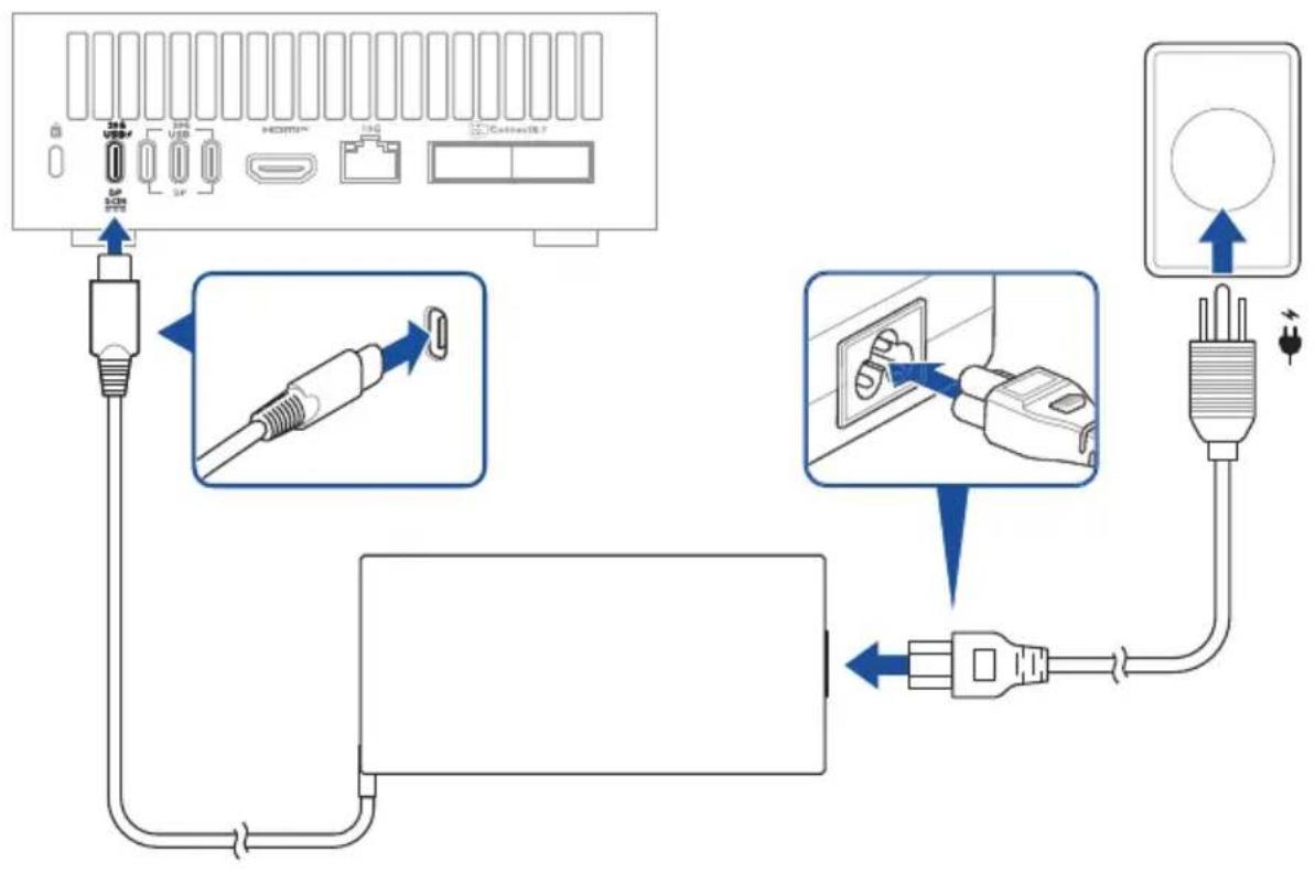 ASUS Ascent GX10 - Connecting the power adapter - 1