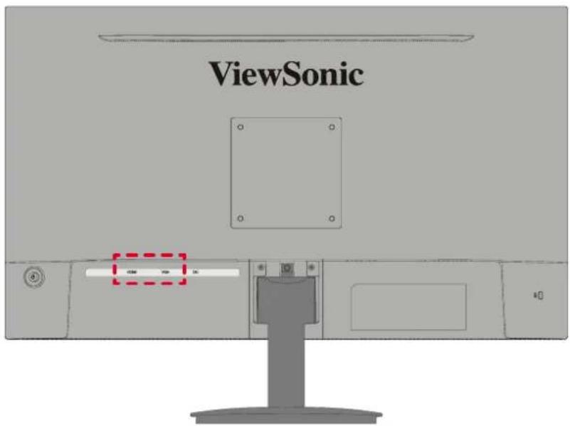 VIEWSONIC VA27G1-H - Branchement de périphériques externes - 1