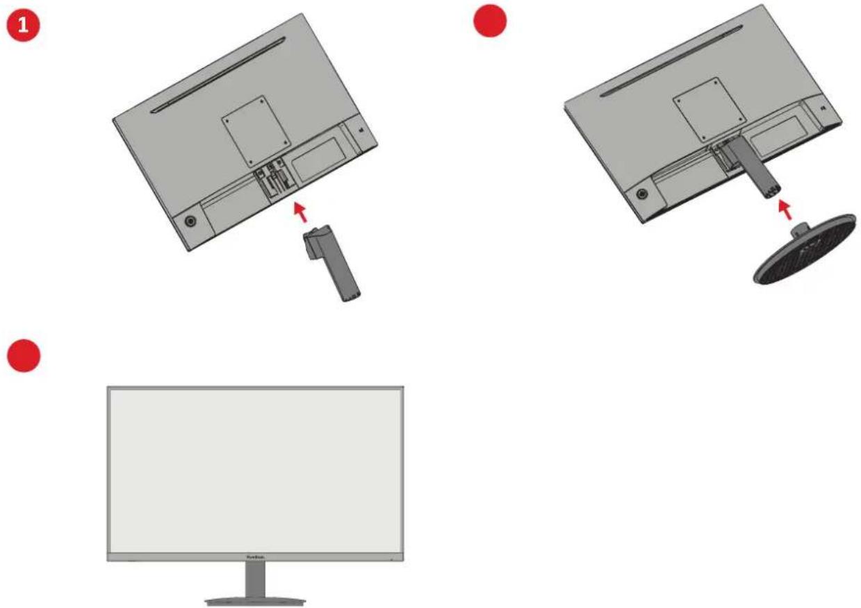VIEWSONIC VA27G1-H - Installation du socle - 1