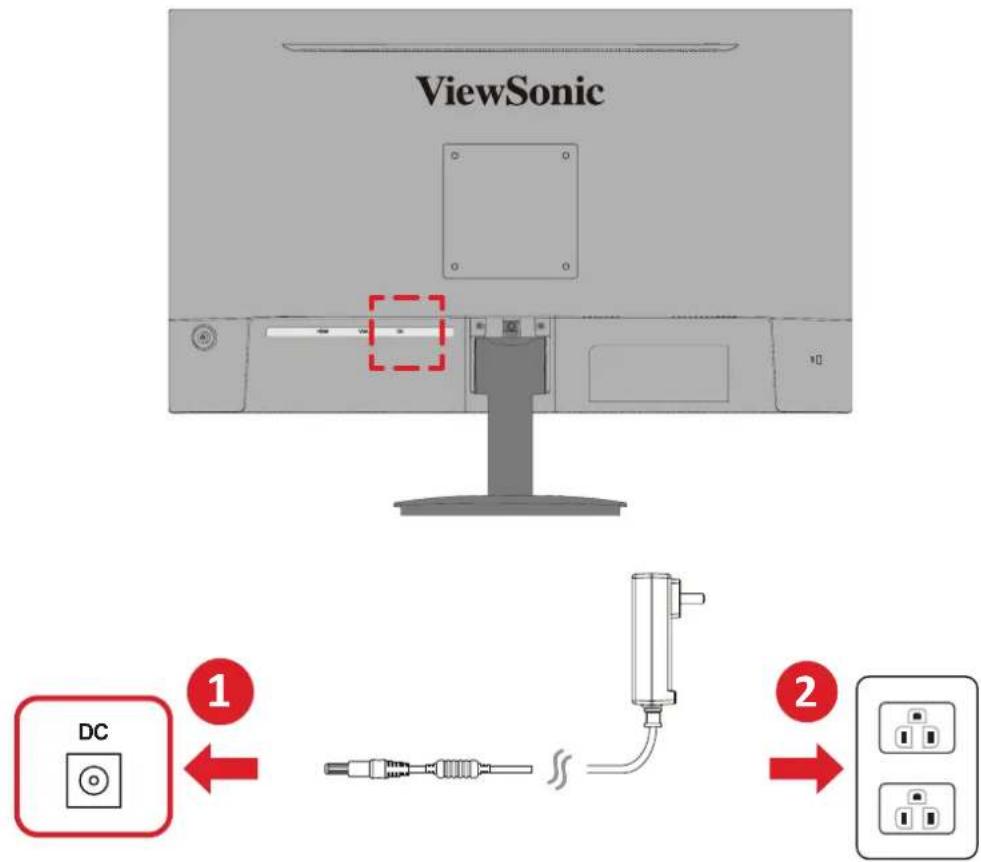 VIEWSONIC VA27G1-H - Branchement sur l'alimentation - 1