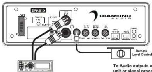 Diamond Audio DPRS10 - Low Level Input Wiring - 1