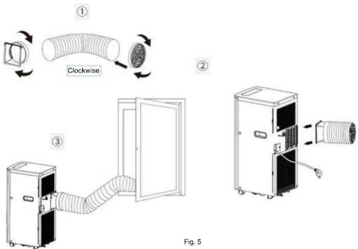 Toyotomi TAD-2335HP - Introduction to Exhaust Hose Installation - 1