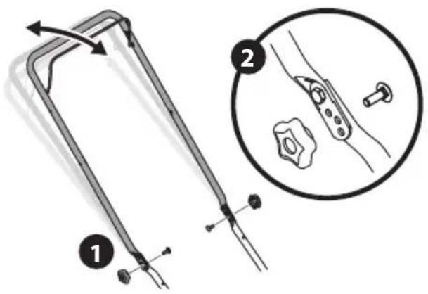 TROY-BILT TB200B - PULL-OUT AND FOLDING HANDLES - 1