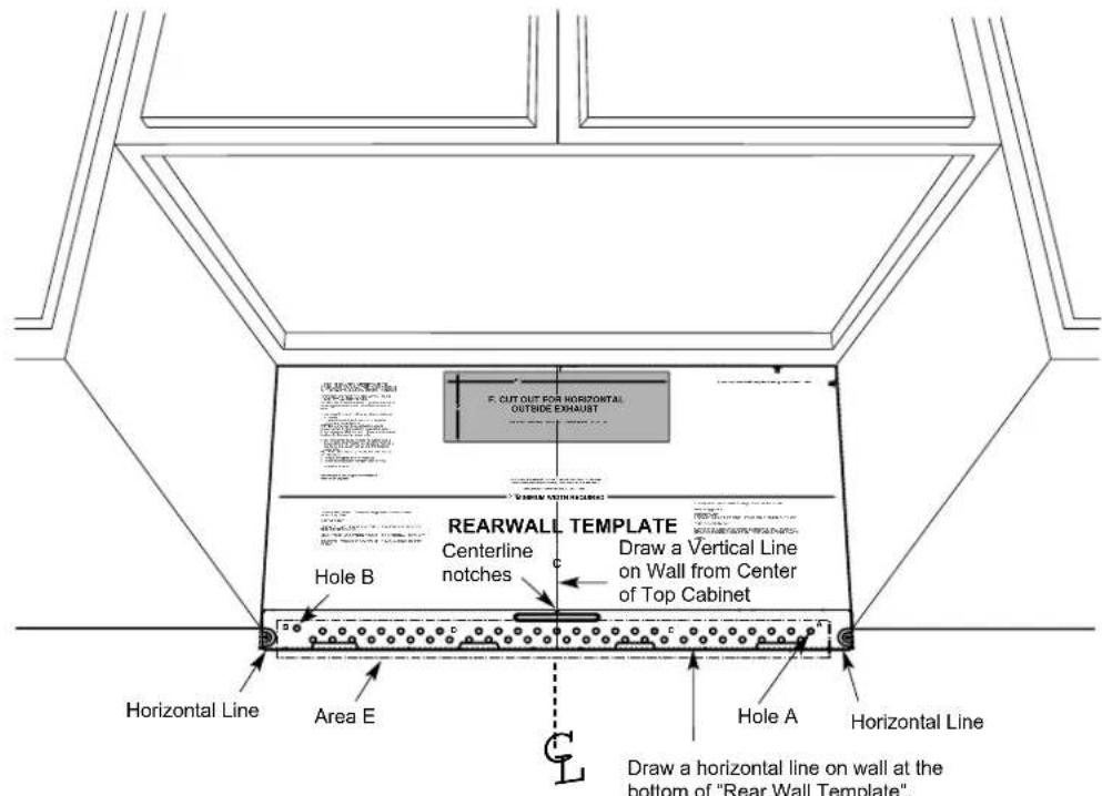 BERTAZZONI Master KOTR24XV - DETERMINING WALL PLATE LOCATION UNDER YOUR CABINET - 4