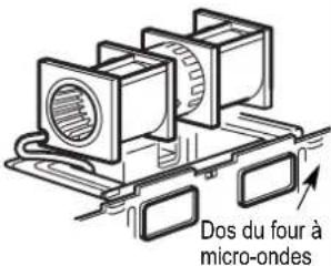 BERTAZZONI Master KOTR24XV - A3. RÉGLAGE DU VENTILATEUR DU MICRO-ONDES POUR L'ÉCHAPPEMENT HAUT VERS L'EXTÉRIEUR - 4