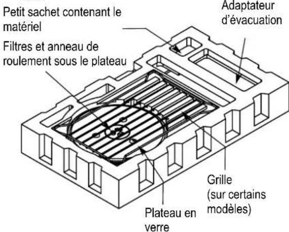 BERTAZZONI Master KOTR24XV - RETRAIT DU FOUR À MICRO- ONDES DU CARTON/RETRAIT DE LA PLAQUE DE MONTAGE - 1