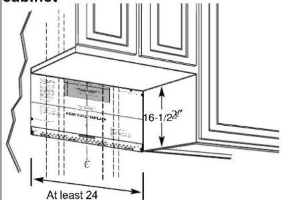 BERTAZZONI Master KOTR24XV - DETERMINING WALL PLATE LOCATION UNDER YOUR CABINET - 1