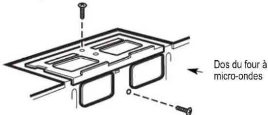 BERTAZZONI Master KOTR24XV - A3. RÉGLAGE DU VENTILATEUR DU MICRO-ONDES POUR L'ÉCHAPPEMENT HAUT VERS L'EXTÉRIEUR - 1