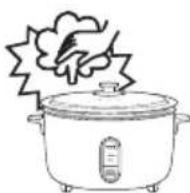 PANASONIC SR-GA541H - Do not place your hands or face over or near the steam vent. - 2