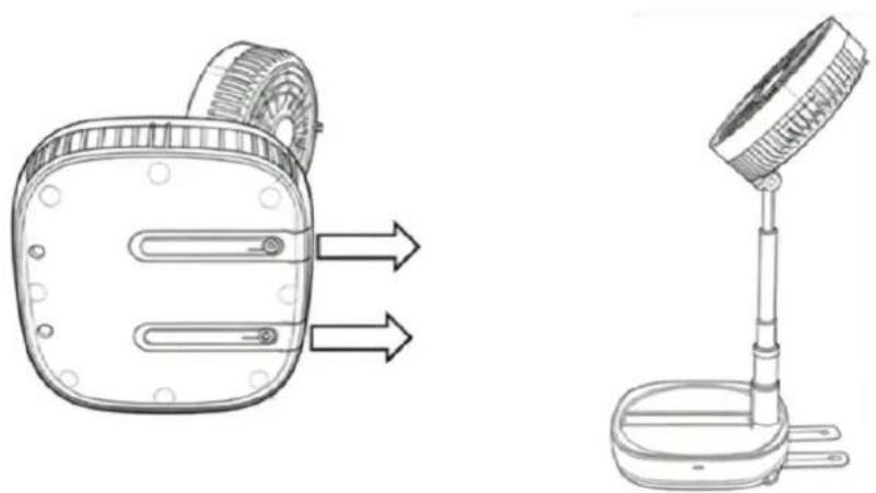 TECHWOOD TVP-06R - Réglage de l'angle de la tête du ventilateur - 2